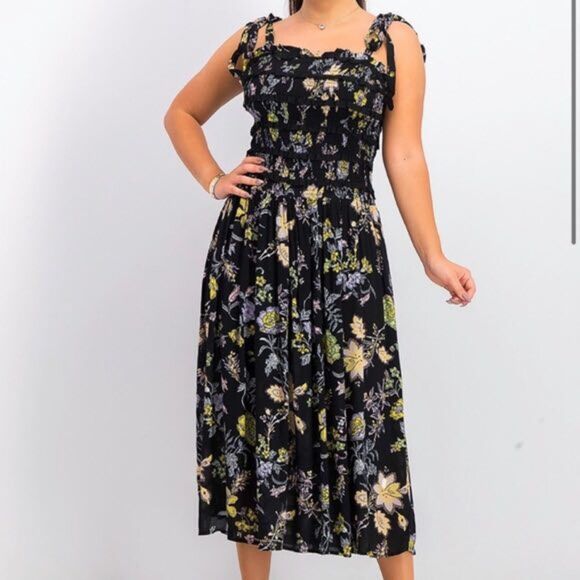 Free People Isla Midi Floral Boho Ruffled Sundress, size XS - Picture 1 of 5